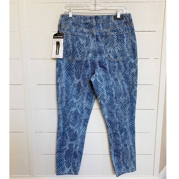 DKNY High Rise Skinny Delancey Snake Skin Printed Jeans 31/12 NWT WMN'S - Picture 8 of 15